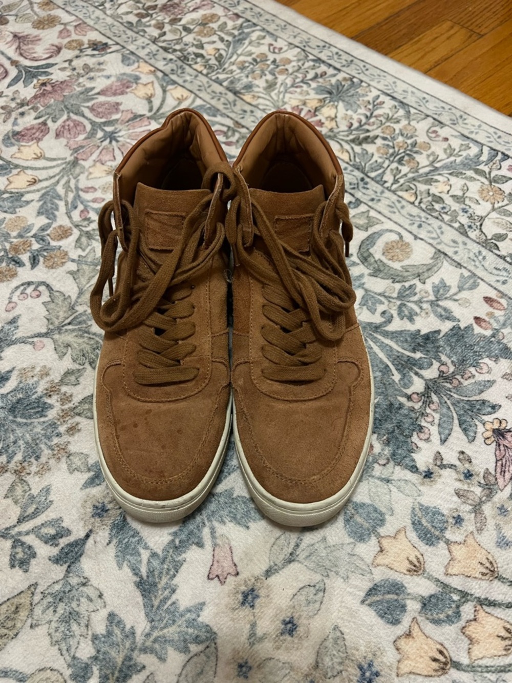 Men's Brown Suede High-Top Sneakers - Stylish Casual Shoe